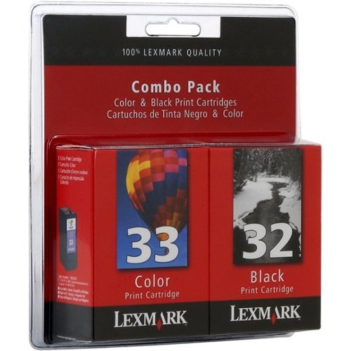 Lexmark - 32/33 2-Pack Standard Capacity - Black/Multicolor Ink Cartridges - Black/Color-Front_Standard 
