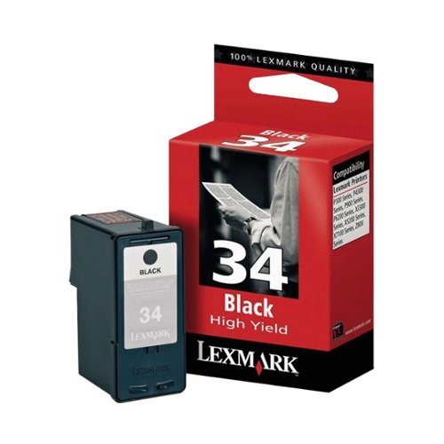 Lexmark - 34XL High-Yield - Ink Cartridge - Black-Front_Standard 