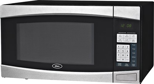  Oster - 1.4 Cu. Ft. Mid-Size Microwave - Stainless steel