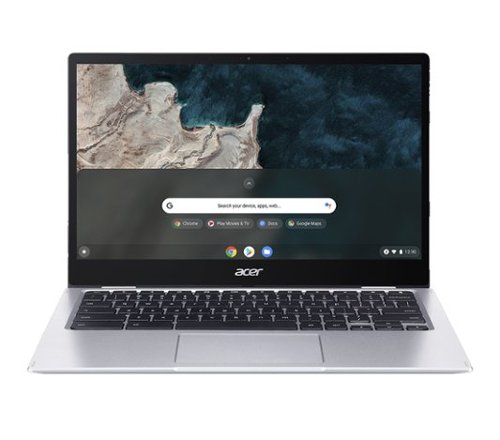 Acer - Spin 513 - 13.3" Chromebook Qualcomm 7c 2.1GHz 4GB RAM 64GB Flash ChromeOS - Refurbished - Pure Silver-Front_Standard 