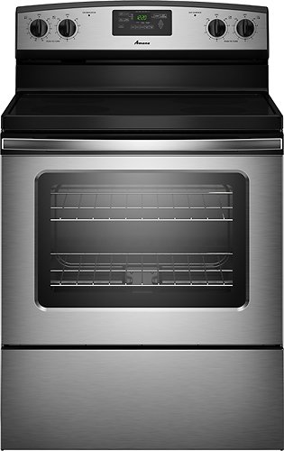  Amana - 4.8 Cu. Ft. Self-Cleaning Freestanding Electric Range - Stainless steel