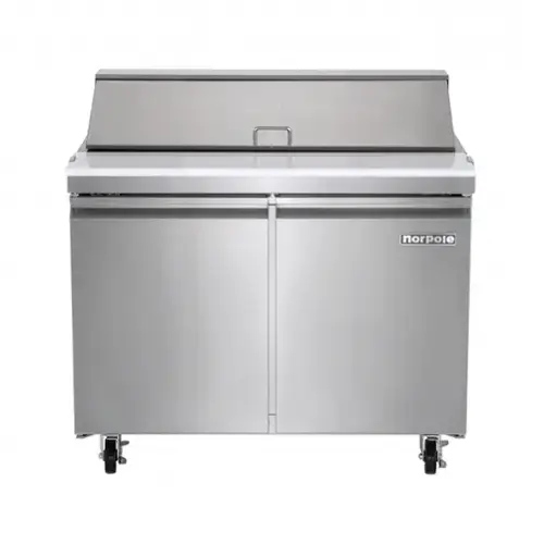 Front. Magic Chef - Commercial 9.5 cu. ft. Sandwich/Salad Prep Table Refrigerator in Stainless Steel - Stainless Steel.