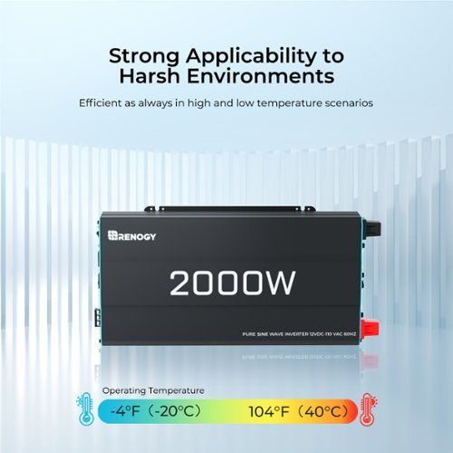 Renogy 2000W 12V Pure Sine Wave Inverter - Black SHOP ONLINE