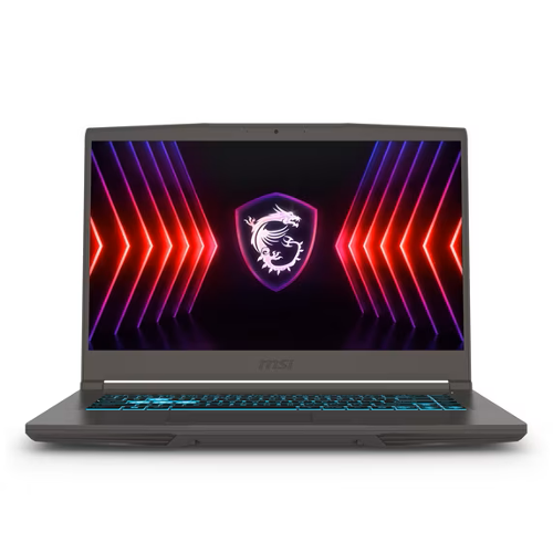 MSI - Thin 15.6 inch FHD 144Hz Gaming Laptop Intel Core i5-13420H NVIDIA GeForce RTX 4050 - 16GB DDR4 512GB SSD (2025 - Gray-Front_Standard 