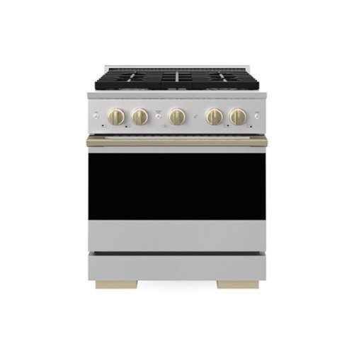 ZLINE - Autograph 30 in. 4.2 cu. ft. Marino Freestanding Gas Range with 4 Burners and Convection Oven with Bronze Accents - Stainless Steel