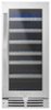 Whirlpool - 34-Bottle Built-In Wine Cooler - Stainless Steel-Front_Standard
