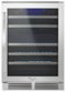 Whirlpool - 46-Bottle Built-In Wine Cooler - Stainless Steel-Front_Standard