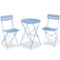 Best Choice Products - 3-Piece Small Bistro Set, Folding Patio Furniture Set of 2 Chairs and Table - Light Blue-Front_Standard