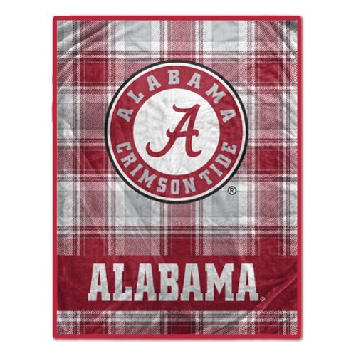 Pegasus - Alabama Crimson Tide 66" x 95" Oversized Plaid FAN-mily Ultra Cozy Blanket - Multicolor-Front_Standard 