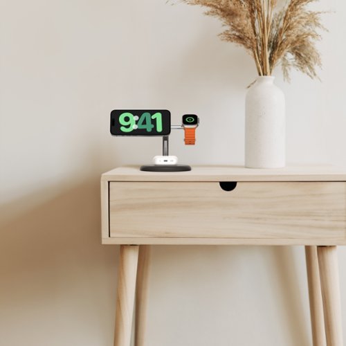 Belkin 3-in-1 Stand 15W Qi2 Wireless Charger, Fast Charging for iPhone 16, AirPods, Apple Watch, & More (PSU Included) - Black WHERE TO BUY