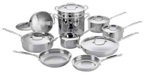  Cuisinart - Chef's Classic 17-Piece Cookware Set - Stainless-Steel