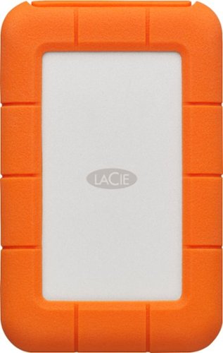  LaCie - Rugged 1TB External USB 3.0/Thunderbolt Portable Hard Drive - Orange/Silver