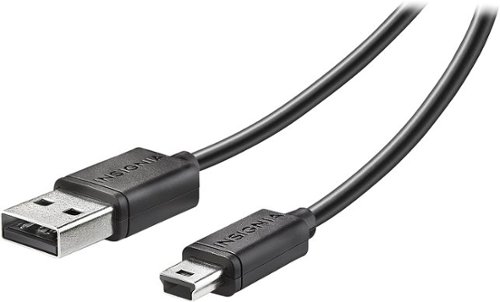  Insignia™ - 10' Charge-and-Play Mini USB Cable for DUALSHOCK 3 Controllers - Black