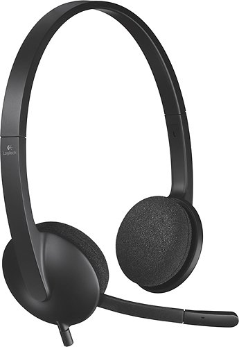  Logitech - H340 On-Ear USB Headset - Black