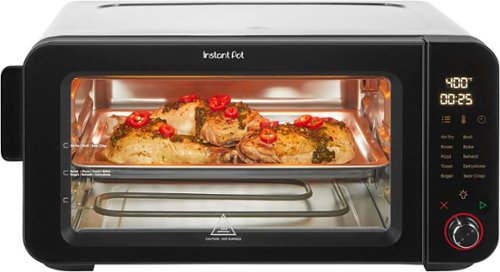 Instant Pot - 6-Slice InstantHeat 10-in-1 Air Fryer Toaster Oven, Air Fry, Roast, Bake, Broil, Make Pizza, and More - Black