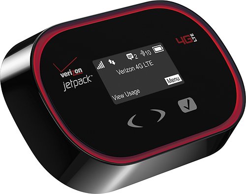  Novatel - Verizon Jetpack MiFi 5510L 4G LTE Mobile Hotspot - Black/Red