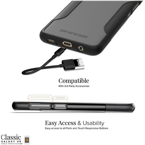SaharaCase Classic Case with Glass Screen Protector for Samsung Galaxy S8 - Black HOW TO BUY