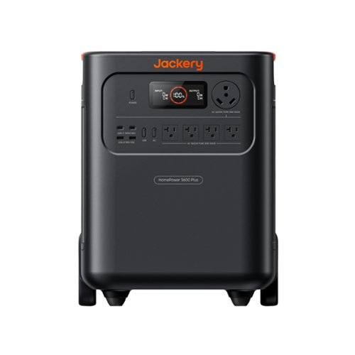 Jackery - HomePower 3600 Plus Portable Power Station (3584Wh) for Essential Home Backup (3584 Wh Capacity) - Black