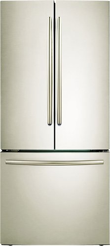  Samsung - 21.6 Cu. Ft. French Door Refrigerator - Stainless Platinum