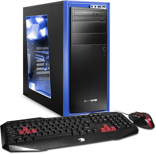  iBUYPOWER - Desktop - AMD FX-Series - 8GB Memory - 500GB Hard Drive - Black/Blue