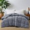 Peace Nest - Luxurious Hotel Feather and Down Fiber Comforter, All Season Duvet Insert, Full/Queen - Gray-Front_Standard