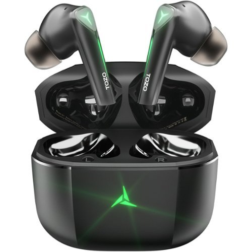 TOZO - G1S Gaming Pods Bluetooth Wireless Low Latency Earbuds - Black-Front_Standard 
