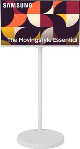 Samsung - The Movingstyle Essential 32" 4K UHD Smart Monitor, Built-in Speakers, Smart TV Apps with Adjustable Rolling Stand - White