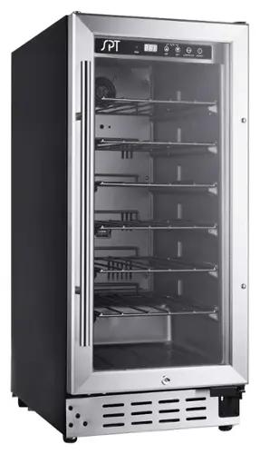 Front. SPT - 33-Bottle Wine Cooler - Stainless steel.