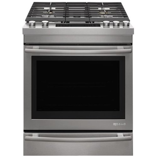  JennAir - 5.8 Cu. Ft. Self-Cleaning Slide-In Gas Convection Range - Stainless Steel