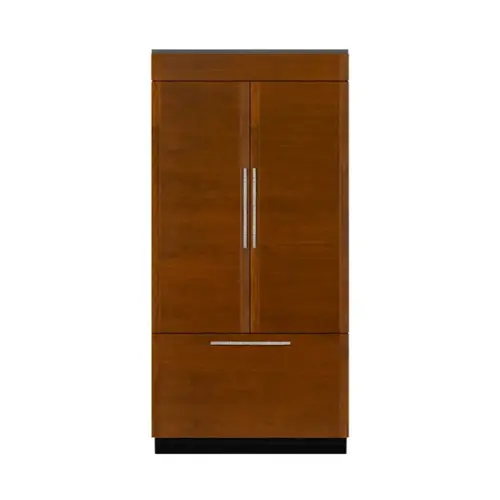 Front. JennAir - 20.8 Cu. Ft. French Door Refrigerator - Custom Panel Ready.