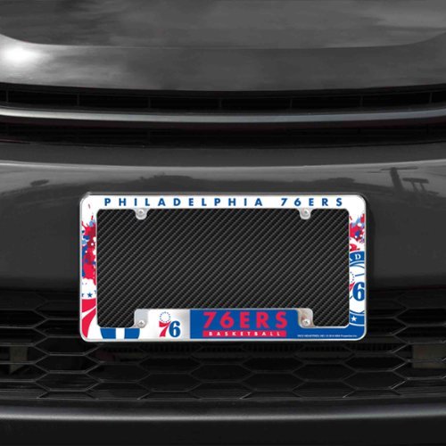 Rico Industries Philadelphia Basketball 76ers Chrome Metal License