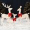 Best Choice Products - 3-Piece 2D Deer Family Set, Lighted Christmas Outdoor Decoration w/ 175 Lights, Stakes - White-Front_Standard