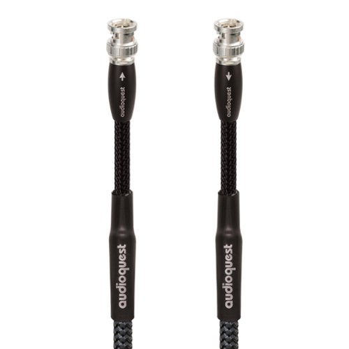 AudioQuest Carbon Coax 7.5' Digital Coaxial Audio Cable with RCA to RCA Connectors - Gray on Black WORLDWIDE DELIVERY