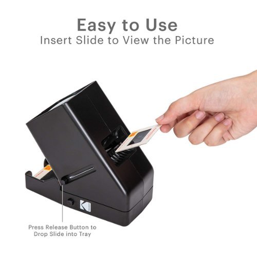 Kodak 35mm Slides & Film Negatives - Battery Operation, 3X Magnification, LED Lighted Viewing - Black SHOP ONLINE