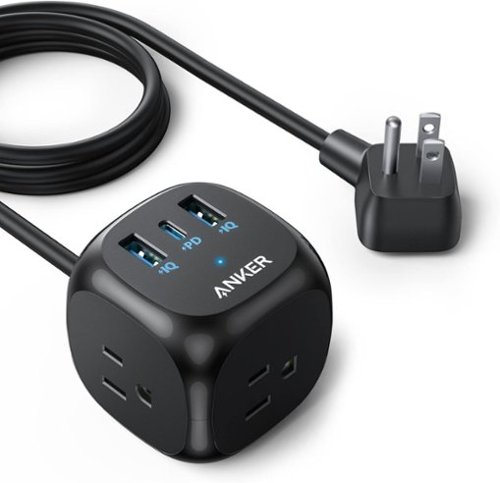 Anker - 20W USB C Power Strip - Black-Front_Standard 