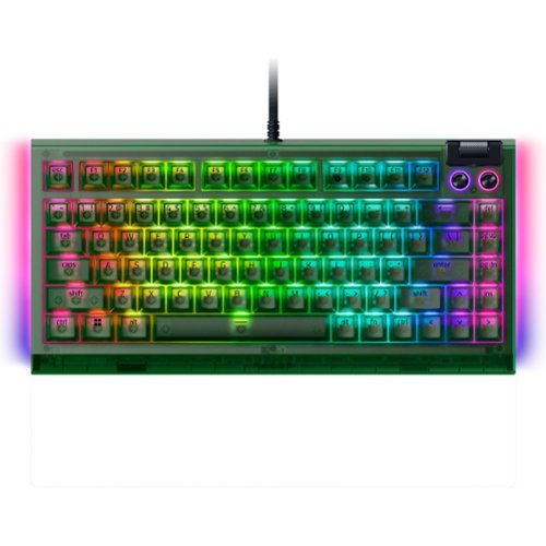 Razer Blackwidow V4 75% Wired Mechanical Orange Switch Gaming Keyboard with Hot-Swappable Design - Phantom Green WHERE TO BUY