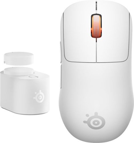 SteelSeries - Sensei Pro Mini Wireless Optical Symmetrical Gaming Mouse with 8K Polling – Ultra-Wideband/RF for PC - Wireless - White