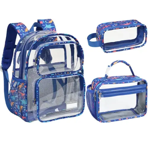 3pcs, A-blue Dinosaur-Backpack & Pencil Case & Lu