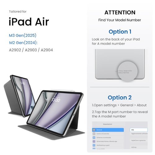 tomtoc iPad Pro Detachable Folio Case for 2024 New 13 Inch iPad
