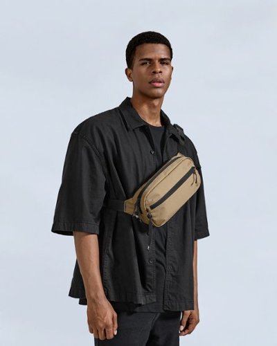 tomtoc Aviator-T33 Chest Bag Tote, 2.5L Sling Bag with RFID Blocking, Crossbody Bag for Men and Women, Water-resistant - Khaki