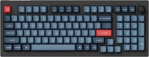 Keychron - V5 Max 96% Custom Wireless RGB Mechanical Keyboard with Programmable QMK/VIA Hot-Swappable Red Switch - Black