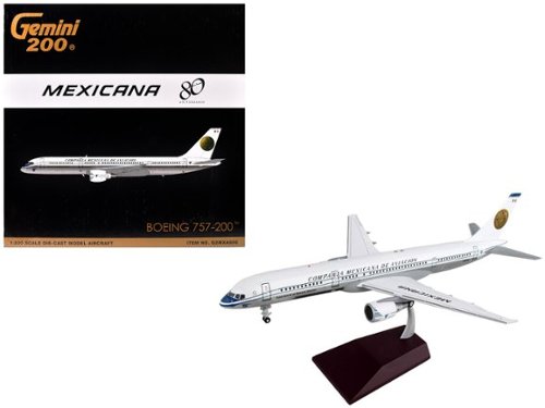 Boeing 757 200 Mexicana Retro Livery N380RM White Tail Graphics