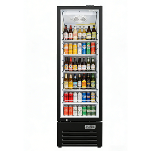 Equator - Vitlife 16.9 Cu Ft Commercial Glass Door Merchandiser Refrigerator, LED, Adjustable Shelves, Auto Defrost ETL - Black-Front_Standard 