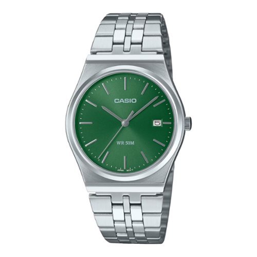 Casio Men's Stainless Steel Watch with Green Dial MTP B145D 3AVDF