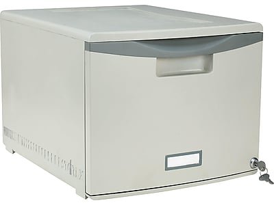 Storex - Stackable Storage Drawer, Plastic, (61251S02C) - Gray