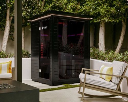 Sun Home Saunas - Sun Home Luminar Outdoor 2-Person Full-Spectrum Infrared Sauna - Black