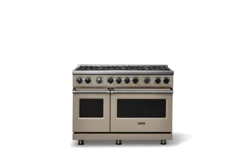 Front. Viking - 48"W. 7.3 Cu. Ft. Freestanding Sealed 8 Burner Gas Range - Nantucket - Nantucket.