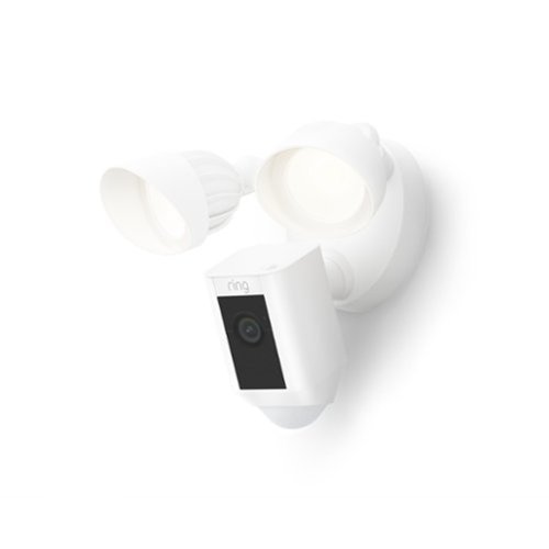 Ring - Floodlight Cam Plus Outdoor Wired 1080p Surveillance Camera - White