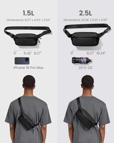 tomtoc Aviator-T35 1.5L X-Pac Sling Bag with RFID Blocking, Minimalist Crossbody Bag Chest Shoulder Pack for Travel, Everyday - Black BUY ONLINE