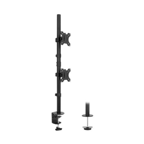 Mount-It! - Vertical Dual Monitor Mount up to 32" - Black-Front_Standard 